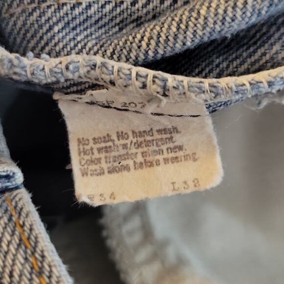 Vintage Levi's 1970s 517 Bootcut Light Wash Jeans, SZ 34x32 - Picture 9 of 11